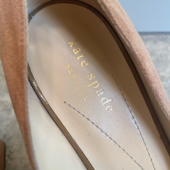 Kate Spade Tan Suede Crossover Wedge Pumps - Picture 5 of 13